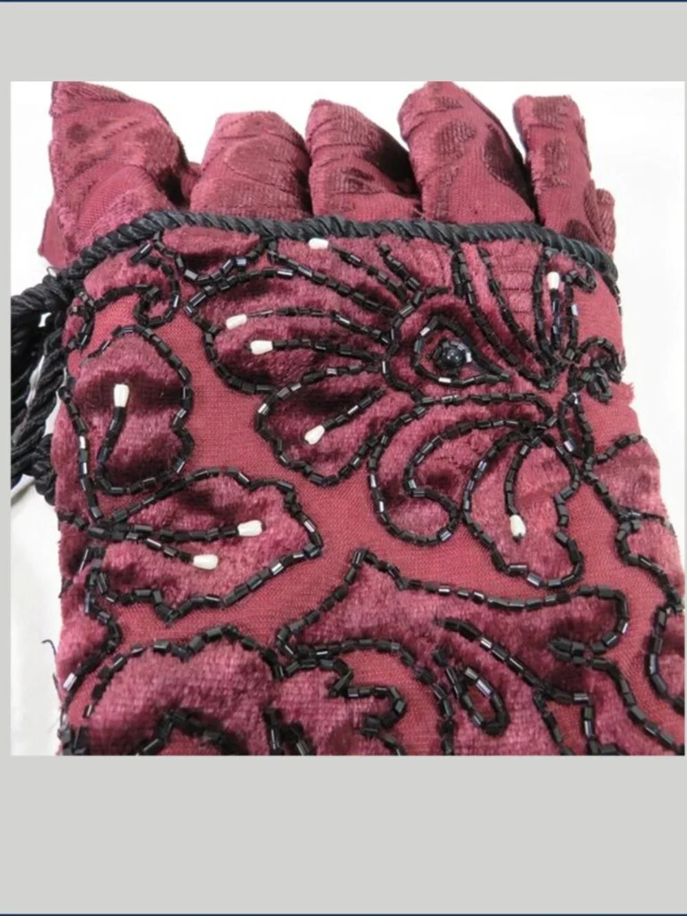 Victorian High Heel Boot Stocking Beaded Brocade Whimsygoth Dark Academia Decor